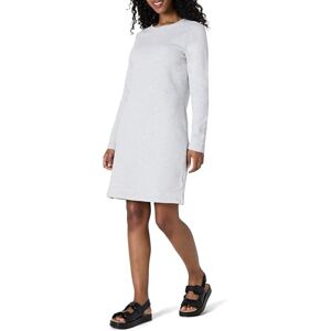 Amazon Essentials Women's Long Sleeve Crew Neck Fleece Jumper Dress, Light Grey Heather, M Amazon Essentials Women's Long Sleeve Crew Neck Fleece Jumper Dress, Light Grey Heather, M