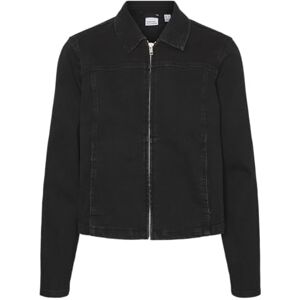 VERO MODA Women's Vmlaila LS Biker Jacket Vi185 Boo, Black Denim, S VERO MODA Women's Vmlaila LS Biker Jacket Vi185 Boo, Black Denim, S