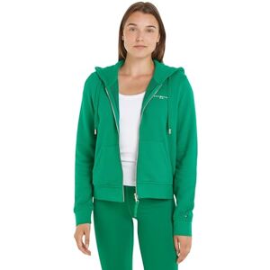 Tommy Hilfiger Women 1985 Hoodie with Zip, Green (Olympic Green), L Tommy Hilfiger Women 1985 Hoodie with Zip, Green (Olympic Green), L