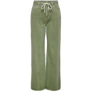 ONLY Women's Onlsilla Mw Wide String Pant PNT, Oil Green, S / 32L ONLY Women's Onlsilla Mw Wide String Pant PNT, Oil Green, S / 32L