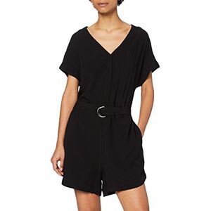 Urban Classics Women's Ladies Short Viscose Belt Jumpsuit, Black, L Urban Classics Women's Ladies Short Viscose Belt Jumpsuit, Black, L