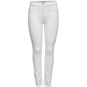 ONLY Womens Onlblush Mid Ank Raw Rea0730noos Skinny Jeans, White (White White), 30W / 34L UK ONLY Womens Onlblush Mid Ank Raw Rea0730noos Skinny Jeans, White (White White), 30W / 34L UK