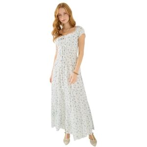Joe Browns Women's Crinkle Cotton Floral Dress, Regular, White, UK 8 (Petite) Joe Browns Women's Crinkle Cotton Floral Dress, Regular, White, UK 8 (Petite)