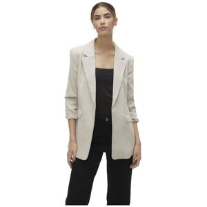 VERO MODA Women's Vmfrida Ls Regular Blazer Noos, Oatmeal/Detail: Melange, 16 VERO MODA Women's Vmfrida Ls Regular Blazer Noos, Oatmeal/Detail: Melange, 16