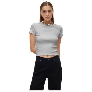 VERO MODA Women's Vmchloe SS Short Top JRS Noos T-Shirt, Light Grey Mix, M VERO MODA Women's Vmchloe SS Short Top JRS Noos T-Shirt, Light Grey Mix, M