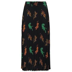 ONLY Women's Onlalma Life Poly Pleated Skirt, Black/AOP: 586 Swirl Tiger, 3 UK ONLY Women's Onlalma Life Poly Pleated Skirt, Black/AOP: 586 Swirl Tiger, 3 UK