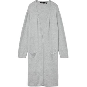 VERO MODA Women's Vmdoffy Ls Long Open Cardi Ga Noos Cur Cardigan Sweater, Light Grey Mix, XL VERO MODA Women's Vmdoffy Ls Long Open Cardi Ga Noos Cur Cardigan Sweater, Light Grey Mix, XL
