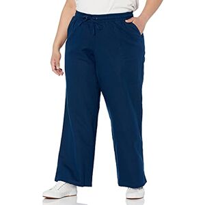 Amazon Essentials Women's Linen Blend Drawstring Relaxed-Fit Wide-Leg Trouser (Available in Plus Size), Dark Blue, 3XL Plus Amazon Essentials Women's Linen Blend Drawstring Relaxed-Fit Wide-Leg Trouser (Available in Plus Size), Dark Blue, 3XL Plus