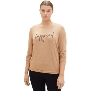 TOM TAILOR Women's Plus Size T-Shirt, 32399 Blush Mahogany Melange, 20 TOM TAILOR Women's Plus Size T-Shirt, 32399 Blush Mahogany Melange, 20