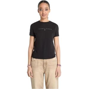 Tommy Jeans Womens Tjw Slim Tonal Linear Tee Ext Dw0dw20315 S/S T-Shirt, Black (Black), 3XL Plus UK Tommy Jeans Womens Tjw Slim Tonal Linear Tee Ext Dw0dw20315 S/S T-Shirt, Black (Black), 3XL Plus UK