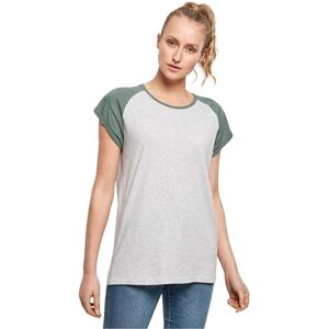Urban Classics Women's Contrast Raglan Tee T-Shirt, Light Grey/paleleaf, M Urban Classics Women's Contrast Raglan Tee T-Shirt, Light Grey/paleleaf, M