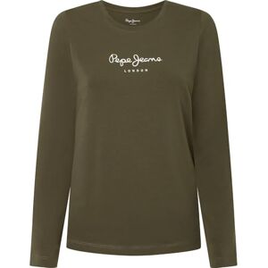 Pepe Jeans Women's New Virginia Ls N, T-Shirt, Green, XS Pepe Jeans Women's New Virginia Ls N, T-Shirt, Green, XS