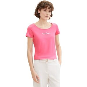 TOM TAILOR Women's 1041484 T-Shirt, 15799-Carmine Pink, S TOM TAILOR Women's 1041484 T-Shirt, 15799-Carmine Pink, S