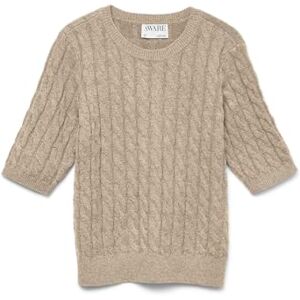 VERO MODA Women's Awlorella 2/4 Crew Neck Knit Top Noos, Natural Melange, S VERO MODA Women's Awlorella 2/4 Crew Neck Knit Top Noos, Natural Melange, S
