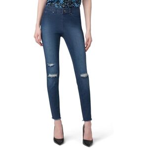 HUE Women's Ripped Knee Denim Leggings, Ink Wash, Large HUE Women's Ripped Knee Denim Leggings, Ink Wash, Large