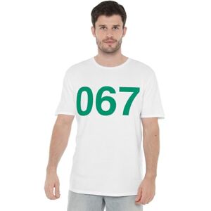 Squid Game Player 067 Unisex T Shirt, White, Large Squid Game Player 067 Unisex T Shirt, White, Large