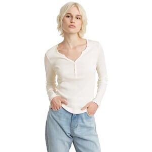G-STAR Women's Deep V Overdyed Henley Slim Top, Grey (lt chalk D24656-5268-1284), L G-STAR Women's Deep V Overdyed Henley Slim Top, Grey (lt chalk D24656-5268-1284), L