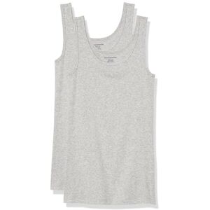 Amazon Essentials Women's Slim-Fit Vest, Pack of 2, Light Grey Heather, M Amazon Essentials Women's Slim-Fit Vest, Pack of 2, Light Grey Heather, M