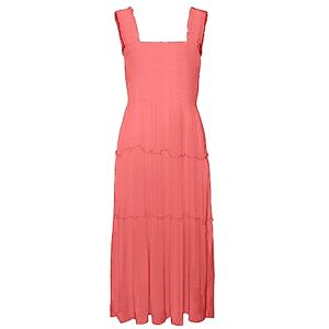 VERO MODA Women's Vmmenny Sl Smock Calf Dress WVN Ga, Georgia Peach, L VERO MODA Women's Vmmenny Sl Smock Calf Dress WVN Ga, Georgia Peach, L