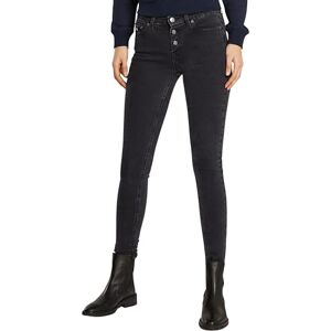 Tommy Jeans Women’s Nora Mid Rise Skinny Fit Jeans with Button Placket, Black (Denim Black), 28W/28L Tommy Jeans Women’s Nora Mid Rise Skinny Fit Jeans with Button Placket, Black (Denim Black), 28W/28L