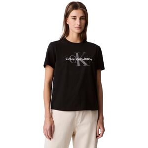 Calvin Klein Women's Monogram Logo Crewneck T-Shirt, Black, L Calvin Klein Women's Monogram Logo Crewneck T-Shirt, Black, L