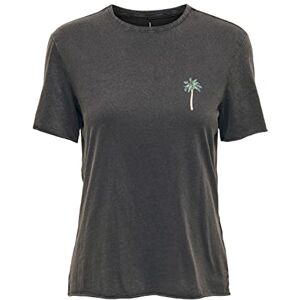 ONLY Women's Onllucy Reg S/S Palm Tiger Top Box JRS T-Shirt, Black/Print: Enigma, XS ONLY Women's Onllucy Reg S/S Palm Tiger Top Box JRS T-Shirt, Black/Print: Enigma, XS