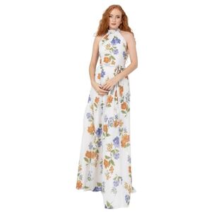 Anaya with Love Women's Maxi Dress Ladies Sleeveless Halter Neck A-line Sash Bow Belt Shirred Bridesmaid Wedding Guest Prom Ball Gown, Ivory Floral Print 10 Anaya with Love Women's Maxi Dress Ladies Sleeveless Halter Neck A-line Sash Bow Belt Shirred Bridesmaid Wedding Guest Prom Ball Gown, Ivory Floral Print 10