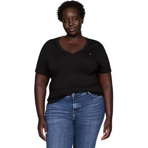 Tommy Hilfiger Women’s Short Sleeve V-Neck Slim Fit Cody T-Shirt, Black (Black), 20 Tommy Hilfiger Women’s Short Sleeve V-Neck Slim Fit Cody T-Shirt, Black (Black), 20