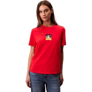 Calvin Klein Women’s Short Sleeve Classic Boxed Monogram T-Shirt with Logo, Red (Tuscan Terra Cotta), M Calvin Klein Women’s Short Sleeve Classic Boxed Monogram T-Shirt with Logo, Red (Tuscan Terra Cotta), M