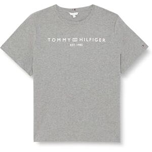 Tommy Hilfiger Women's Curve Regular Fit Round Neck Short Sleeve Logo T-Shirt, Grey (Medium Grey Heather), 18 Tommy Hilfiger Women's Curve Regular Fit Round Neck Short Sleeve Logo T-Shirt, Grey (Medium Grey Heather), 18