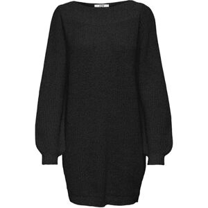 JDY Jacqueline de Yong Women's Knitted Dress with Boat Neck, Black, XS JDY Jacqueline de Yong Women's Knitted Dress with Boat Neck, Black, XS