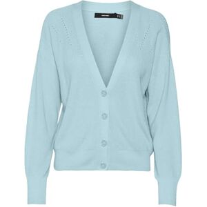 VERO MODA Women's Vmnewlexsun LS Short V-Neck Car Ga Noos Sweater, Clearwater, XL VERO MODA Women's Vmnewlexsun LS Short V-Neck Car Ga Noos Sweater, Clearwater, XL
