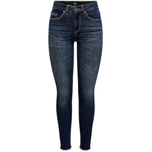 ONLY Women's Onlblush Mid Sk Ankle Rw DNM Dot245 Noos Jeans, Dark Denim Blue, S / 30L ONLY Women's Onlblush Mid Sk Ankle Rw DNM Dot245 Noos Jeans, Dark Denim Blue, S / 30L