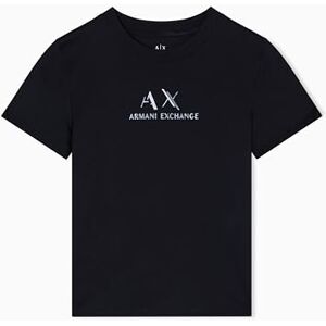 Armani Exchange Women's Regular Boxy Chest Logo Tee T-Shirt, Black, M Armani Exchange Women's Regular Boxy Chest Logo Tee T-Shirt, Black, M