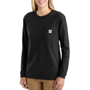 Carhartt , Women's, Loose Fit Heavyweight Long-Sleeve Pocket T-Shirt, Black, L Carhartt , Women's, Loose Fit Heavyweight Long-Sleeve Pocket T-Shirt, Black, L