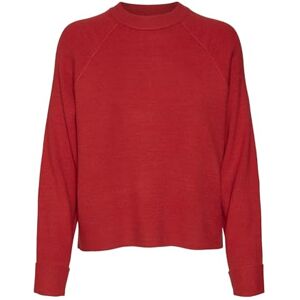 VERO MODA Women's Vmgold Mix LS O-Neck Pullover Ga Knitted Jumper, Salsa, XS VERO MODA Women's Vmgold Mix LS O-Neck Pullover Ga Knitted Jumper, Salsa, XS