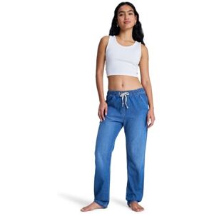 Roxy Young Womens Slow Swell Pant Bmtw Elasticated Relaxed Fit Jeans, Medium Blue, S UK Roxy Young Womens Slow Swell Pant Bmtw Elasticated Relaxed Fit Jeans, Medium Blue, S UK