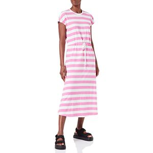 ONLY Women's ONLMAY S/S MIDI Stripe Dress JRS, Super Pink/Stripes:Cloud Dancer (kia), L ONLY Women's ONLMAY S/S MIDI Stripe Dress JRS, Super Pink/Stripes:Cloud Dancer (kia), L