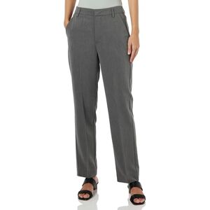 Kaffe Women's Women's Trousers Regular Fit Zipper Fastening Cropped Length Straight Legs Pants, Dark Grey Melange, Kaffe Women's Women's Trousers Regular Fit Zipper Fastening Cropped Length Straight Legs Pants, Dark Grey Melange,