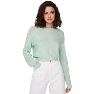 ONLY Women's Onlrica Life L/S Jumper KNT Noos Knitted, Mist Green/Detail: Melange, L ONLY Women's Onlrica Life L/S Jumper KNT Noos Knitted, Mist Green/Detail: Melange, L