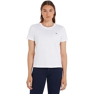 Tommy Jeans Women's Tjw Regular Jersey C Neck S/S Knit Tops, White, 3XL Tommy Jeans Women's Tjw Regular Jersey C Neck S/S Knit Tops, White, 3XL