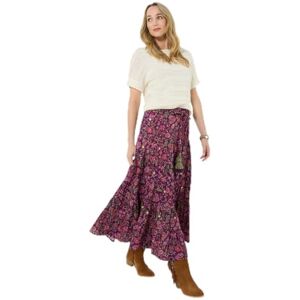 Joe Browns Women's Boho Floral Tassel Tie Tiered Maxi Skirt, Relaxed, Purple, UK 6 Joe Browns Women's Boho Floral Tassel Tie Tiered Maxi Skirt, Relaxed, Purple, UK 6