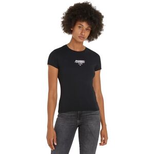Tommy Jeans Women's Tjw Slim Essntl Logo 1 Tee Ext Dw0dw17839 S/S T-Shirts, Black (Black), XXS Tommy Jeans Women's Tjw Slim Essntl Logo 1 Tee Ext Dw0dw17839 S/S T-Shirts, Black (Black), XXS