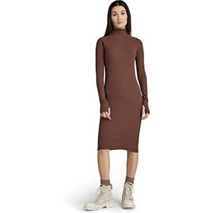 G-STAR Women's Rib Slim Dress , Brown (chocolate lab D22274-D107-D312), XS G-STAR Women's Rib Slim Dress , Brown (chocolate lab D22274-D107-D312), XS