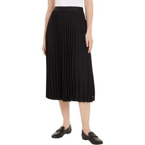 Tommy Hilfiger Women’s Twill Pleated Midi Skirt, Black (Black), 8 Tommy Hilfiger Women’s Twill Pleated Midi Skirt, Black (Black), 8