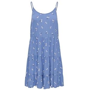 ONLY Women's Onlmaj Life S/L AOP Short Dress WVN Noos Summer, Blue, XS ONLY Women's Onlmaj Life S/L AOP Short Dress WVN Noos Summer, Blue, XS