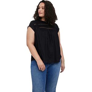 VERO MODA CURVE Women's Vmdebbie Pleat S/L Top WVN Ga Curve Noos Blouse, Black, 20 VERO MODA CURVE Women's Vmdebbie Pleat S/L Top WVN Ga Curve Noos Blouse, Black, 20