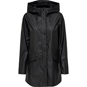 ONLY Onlelisa Raincoat OTW Women's Rain Jacket, Black 1, XS ONLY Onlelisa Raincoat OTW Women's Rain Jacket, Black 1, XS