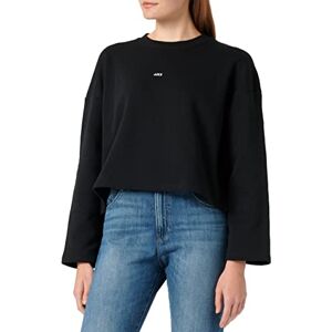JACK & JONES JJXX Women's Jxabbie Ls Wide Every Brush Crew Sn Sweatshirt, Black/Print: White Logo, XS JACK & JONES JJXX Women's Jxabbie Ls Wide Every Brush Crew Sn Sweatshirt, Black/Print: White Logo, XS