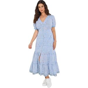 Joe Browns Women's Floral Cotton Full Hem Maxi Dress, Regular, Blue, UK 18 Joe Browns Women's Floral Cotton Full Hem Maxi Dress, Regular, Blue, UK 18